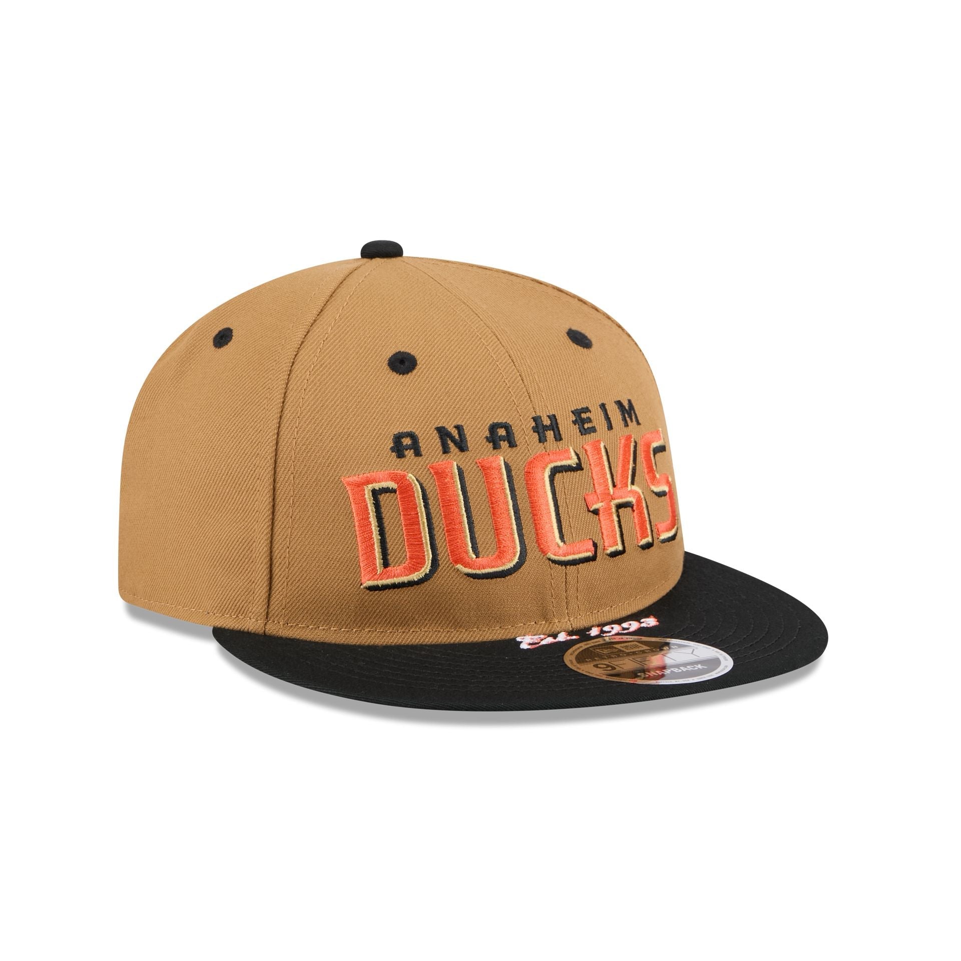 Anaheim Ducks Wheat Retro Crown 9FIFTY Snapback Hat